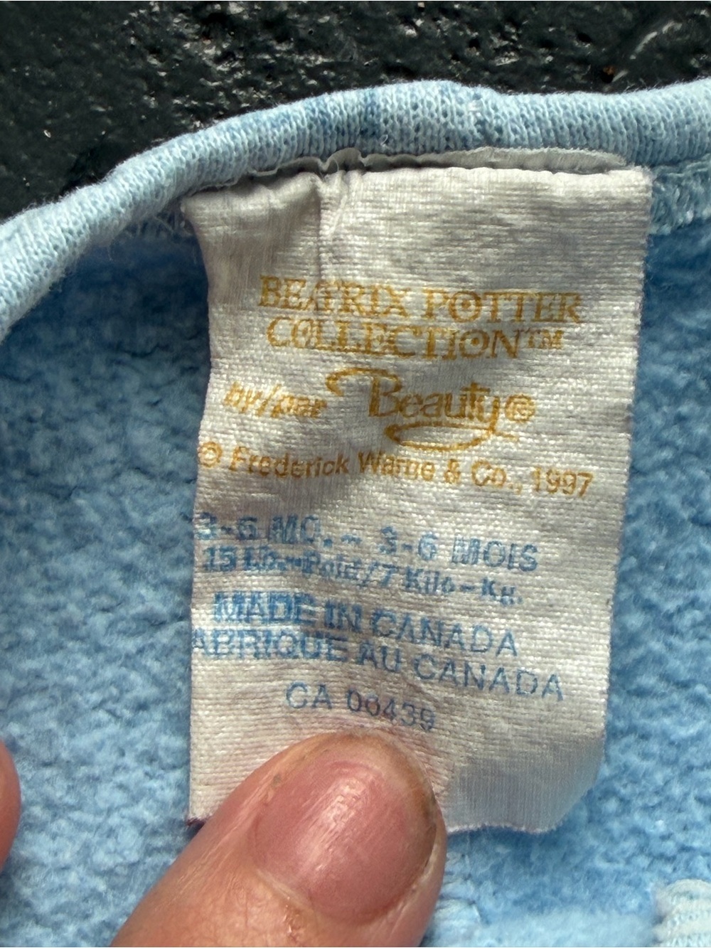 Beatrix Potter Peter Rabbit Baby Outfit Bundle Vintage Made in Canada - Picture 8 of 10
